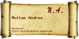 Multas Andrea névjegykártya